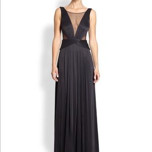 Magdalena Draped Jersey Evening Gown | S | Black